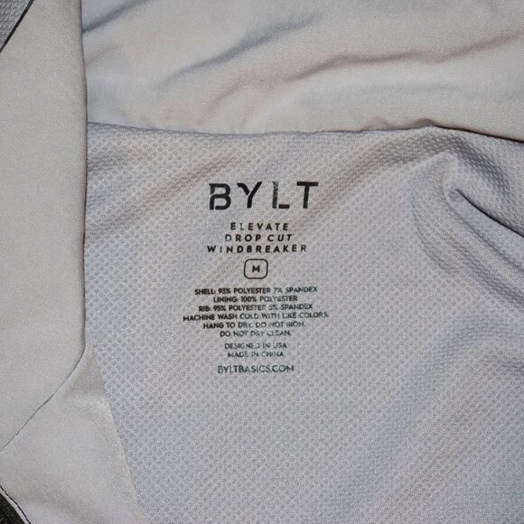 BYLT Elevate Drop Cut Windbreaker Sz M - Picture 3 of 6